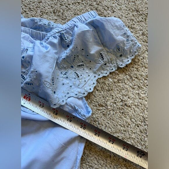 5 for $45 Lane Bryant Top Blouse Shirt Size 14-16 Blue Lace - Picture 5 of 6